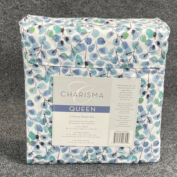 Charisma Bedding Charisma Microfiber Queen 6piece Sheet Set
